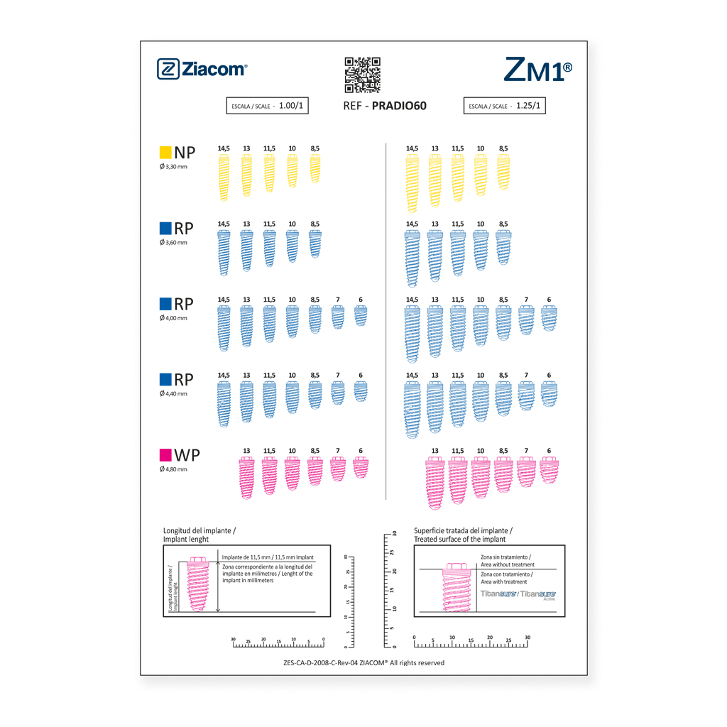 Plantilla radiográfica ZM1 